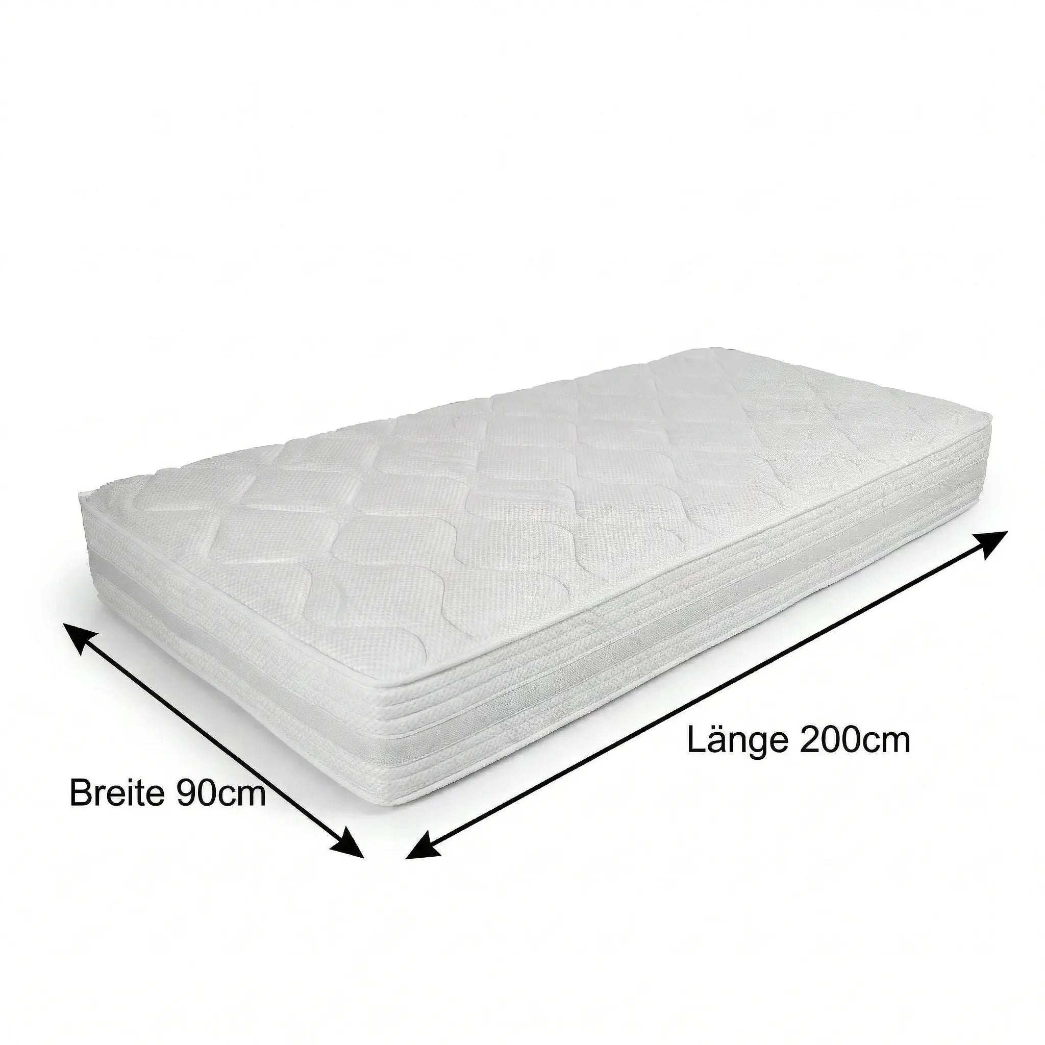 Kaltschaummatratze und Lattenrost Set 90x200 cm druckentlastend H2