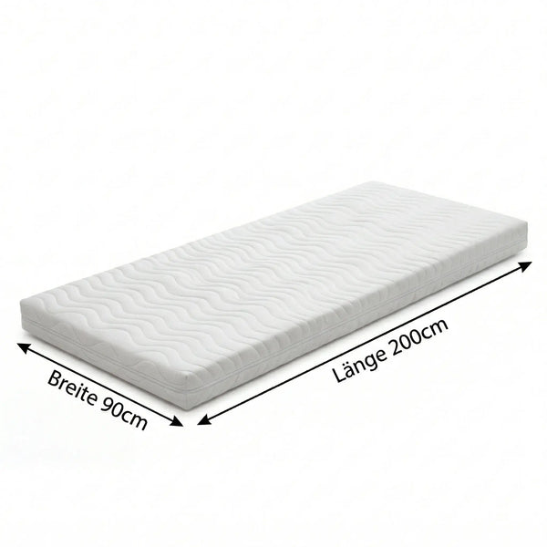 Matratze Sensoflex 800 90x200 cm mit antibakteriellem Lyocell-Jersey-Bezug und hohem Schlafkomfort