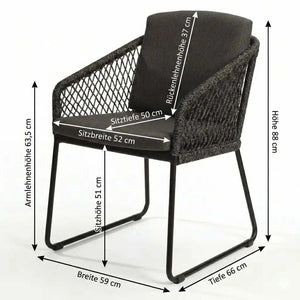 Gartensessel "Odea" Kufe inkl. Sitz- & Rückenkissen