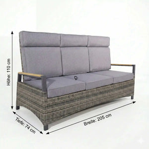 3-Sitzer Outdoor-Sofa "Keramo"
