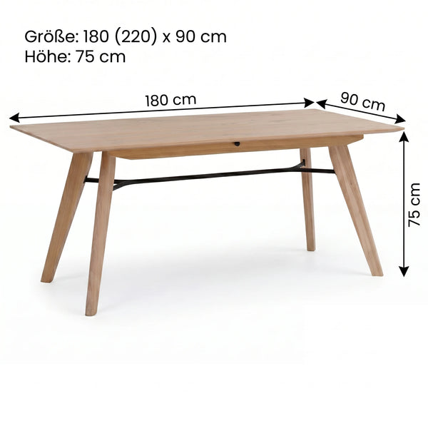 Esstisch, Alisia, 180(220)x90 cm