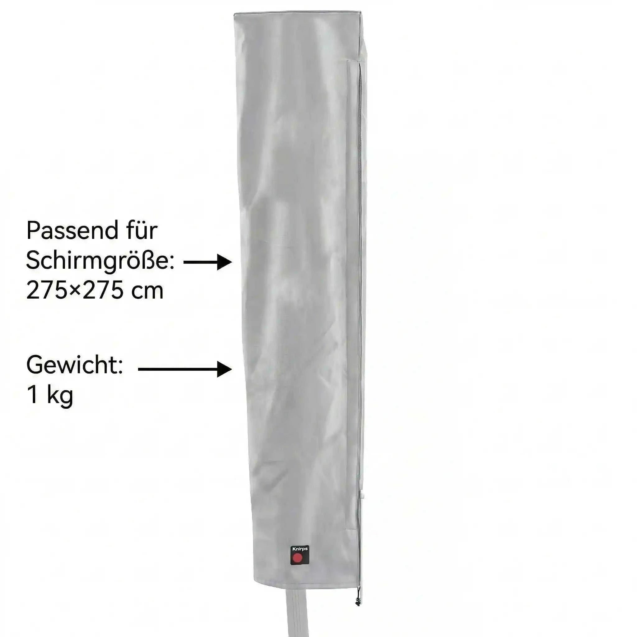 Hellgraue Schutzhülle Pendular 275×275 cm zum Schutz vor Regen und UV-Strahlung