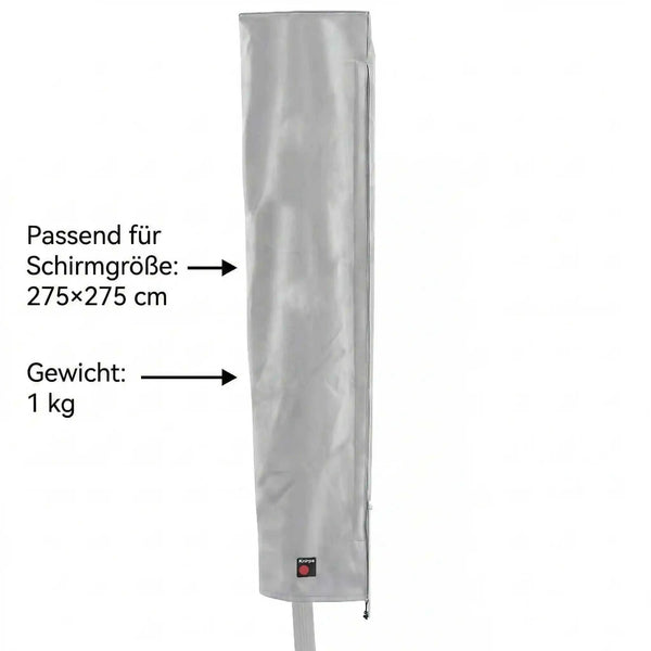Hellgraue Schutzhülle Pendular 275×275 cm zum Schutz vor Regen und UV-Strahlung