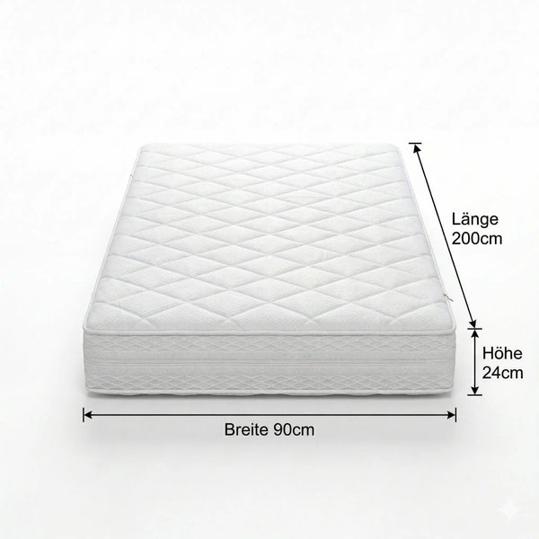 Matratze Sensoflex 700 90x200 cm mit Lyocell-Jersey-Bezug für komfortablen Schlaf