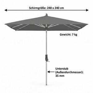 Glatz Sonnenschirm "Alu Twist" 240×240 cm