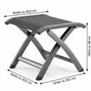 Moderner Gartenhocker Kensington aus pulverbeschichtetem Aluminium mit wetterfester Textilen-Sitzfläche für Innen- und Außenbereich