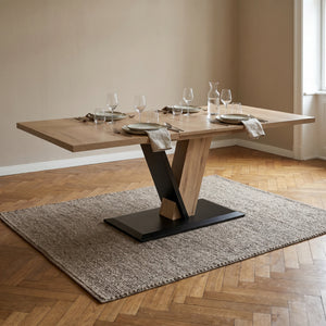 Säulenesstisch, Nanto, 150(210)x95 cm