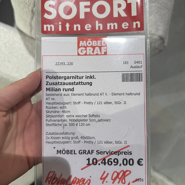 Rundsofa „Milian" – Lounge-Feeling im Halbkreis