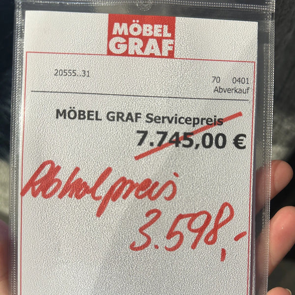 Polstergarnitur Rimini in Hellgrau mit Longchair & verstellbaren Kopfstützen