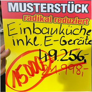 Musterküche in Schwarz softmatt inkl. E-Geräte