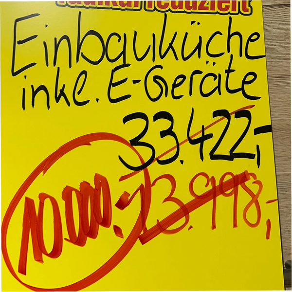 Einbauküche in U-Form inkl. E-Geräte – Ausstellungsstück