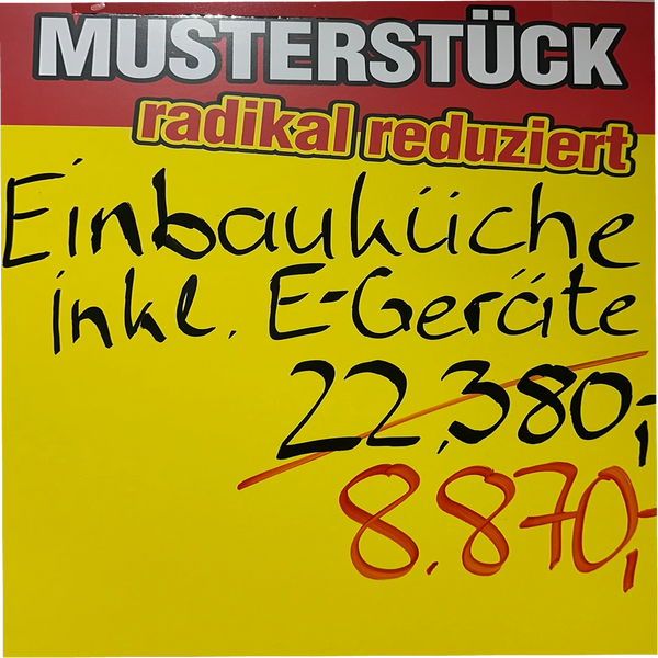Einbauküche „Touch" in U-Form inkl. E-Geräte