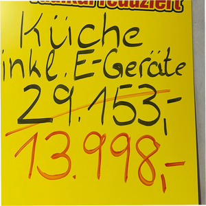 Zweizeilige Küche in Eiche Nero & Betonoptik inkl. Bauknecht-Geräten