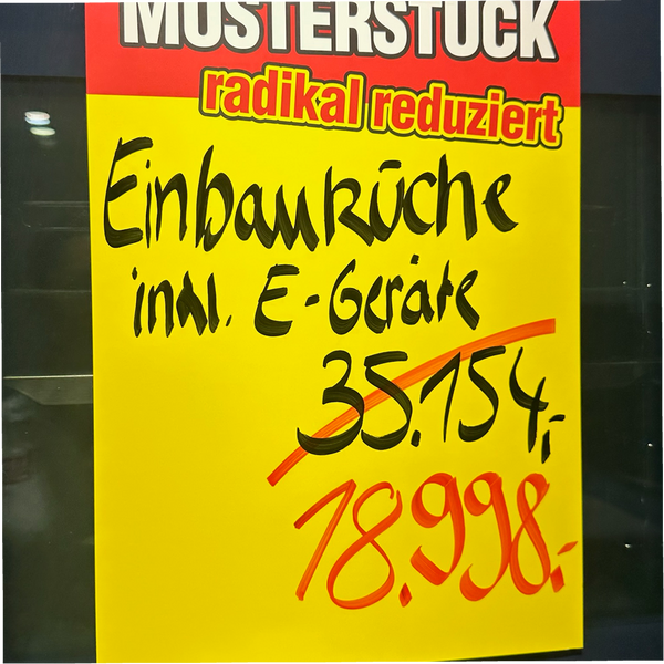 Musterküche U-Küche mit integriertem Sekretär – Betonoptik & Anthrazit inkl. Samsung-Geräten