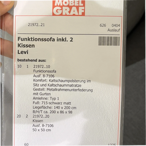Funktionssofa Levi – tagsüber Sofa, nachts vollwertiges Bett
