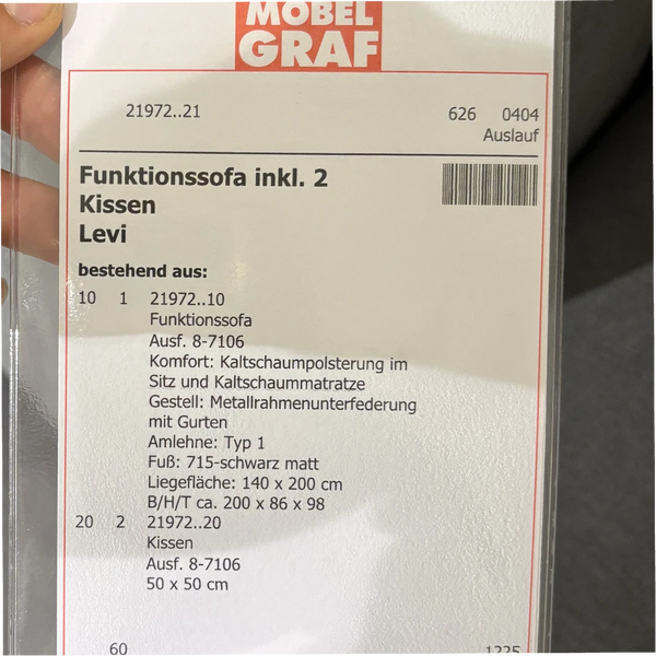 Funktionssofa Levi – tagsüber Sofa, nachts vollwertiges Bett