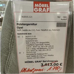 Polstergarnitur in Saddle mit Schlaffunktion & Bettkasten