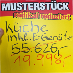Landhaus-Musterküche in Altrosa inkl. E-Geräte (BORA Purua)