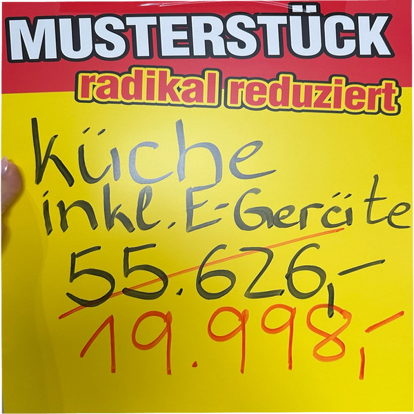 Landhaus-Musterküche in Altrosa inkl. E-Geräte (BORA Purua)