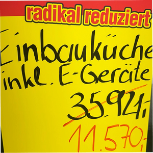Musterküche in Mineralgrün mit Eiche-Arbeitsplatte inkl. E-Geräte