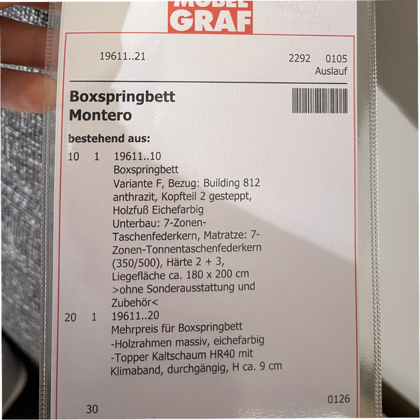 Boxspringbett Montero – Hotelkomfort mit massivem Eiche-Rahmen