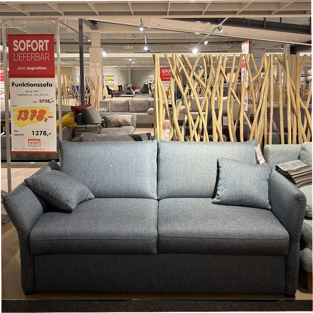 Funktionssofa „Latina" – Sofa am Tag, echtes Bett bei Nacht