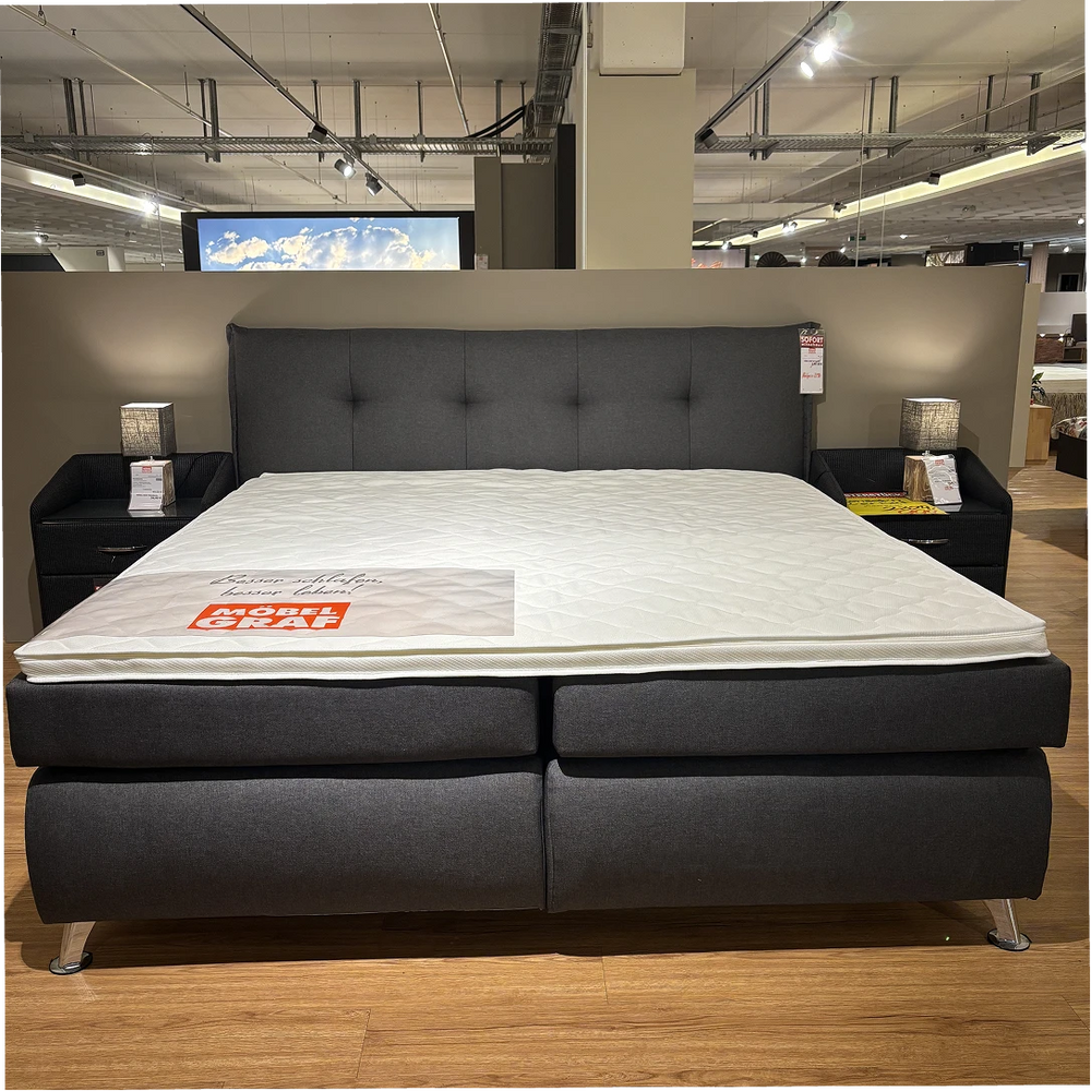 Boxspringbett in Anthrazit – Komfort, der zum Bleiben einlädt