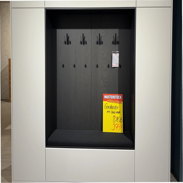 Garderobe „Monaco" – komplette Flurlösung in Lack weiß matt
