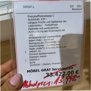 Einbauküche in U-Form inkl. E-Geräte – Ausstellungsstück