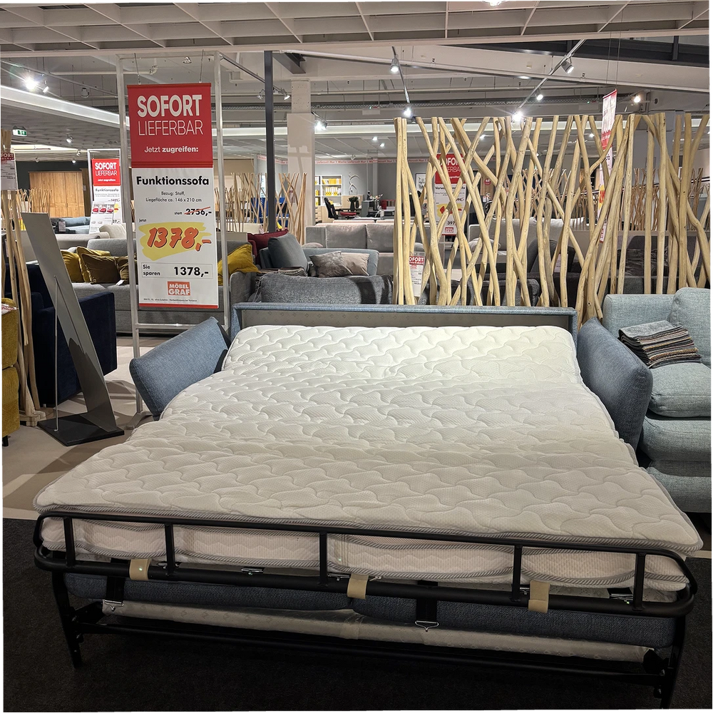 Funktionssofa „Latina" – Sofa am Tag, echtes Bett bei Nacht