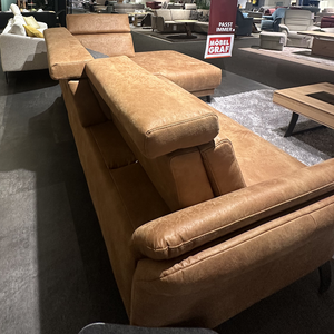 Polstergarnitur Elisa Vital in Cognac mit Boxspring-Komfort & Clubchair