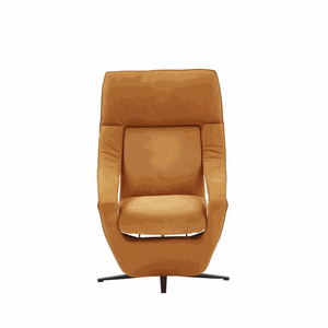 Fernsehsessel Yoko mit Kissenstoff und Oyster Bezug, motorische Relaxfunktion, braunes Metallgestell