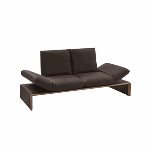 Polstergarnitur Harriet 2-Sitzer mit verstellbarer Sitztiefe und echt bezogenem Rücken