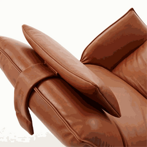 Polsterliege Joleen aus dunkelrotem Leder mit Edelstahlgestell und elektromotorischer Verstellung