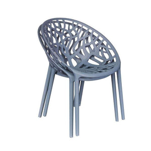 Schwarzer stapelbarer Kunststoffstuhl Lanzarote für Innen- und Außenbereich