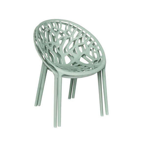 Moderner schwarzer Stapelstuhl Lanzarote aus robustem Polypropylen, stapelbar und wetterbeständig.