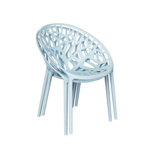 Schwarzer Stapelstuhl Lanzarote aus Kunststoff, stapelbar und wetterfest, modernes Design