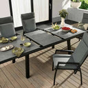 Moderner Ausziehtisch Vivera mit Betonoptik und Synchronauszug für Garten und Terrasse