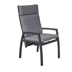 Moderner Positionsstuhl Sondrino aus Aluminium mit Kissen für Garten und Terrasse