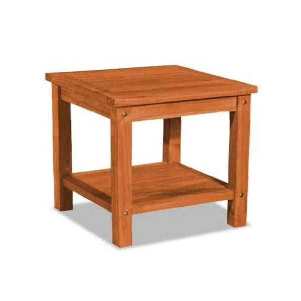 Moderner Beistelltisch aus robustem Teakholz für Garten und Terrasse in Sterling-Farbton