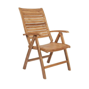 5-Positionen Armlehnenklappsessel "Maluku" aus Teakholz