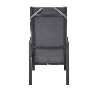 Moderner Positionsstuhl Sondrino aus Aluminium mit Kissen für Garten und Terrasse