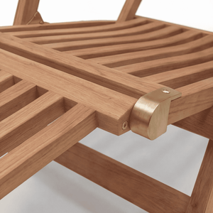 Deckchair Titanic aus Teakholz in Sterling mit verstellbarer Rückenlehne und abnehmbarer Fußstütze für Garten und Terrasse