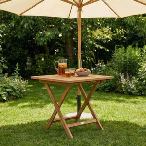 Klapptisch Sailor aus robustem Teakholz, quadratisch, klappbar, ideal für Balkon und Terrasse