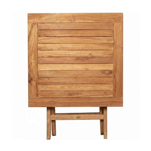 Kompakter Klapptisch Sailor aus widerstandsfähigem Teakholz für Garten und Balkon