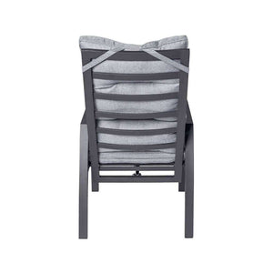 Positionsstuhl Bondino Aluminium Gartensessel mit Kissen und verstellbarer Rückenlehne in modernem Design