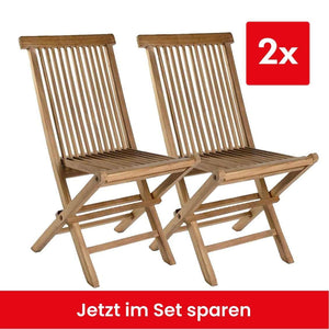 2er Set Klappstuhl Riva Teak