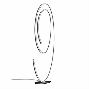 Stehleuchte 175 cm schwarz matt LED 6400 Lumen skulpturale Form