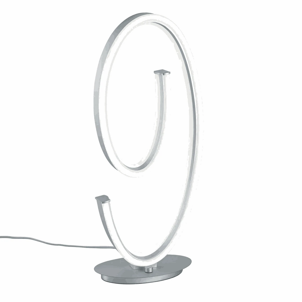 Tischleuchte 65 cm aus nickel matt mit 2300 Lumen und skulpturalem Design