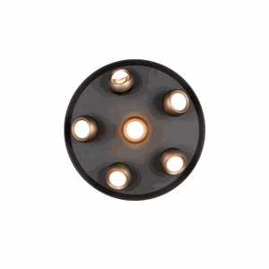 Schwenkbare Deckenleuchte 50 cm LED in schwarz matt mit dimmbarer Up-and-Down-Beleuchtung